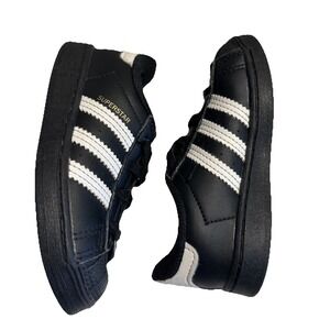 Adidas Originals Superstar Classic Black Sneakers Shoes Baby Toddler Sz 7